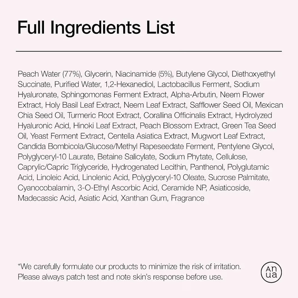 ANUA Peach 70+ Niacinamide Serum, Lightweight Hydration for Dry Skin, Vitamin B12, Hyaluronic Acid, Glass Skin, Dewy Finish, Natural Pink Color, Korean Skin Care, 30ml1.01 fl.oz