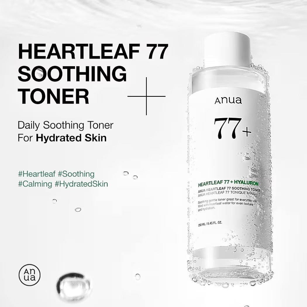 Anua Heartleaf 77_ Soothing Toner I pH 5.5 Trouble Care Calming Skin Refreshing Hydrating Purifying