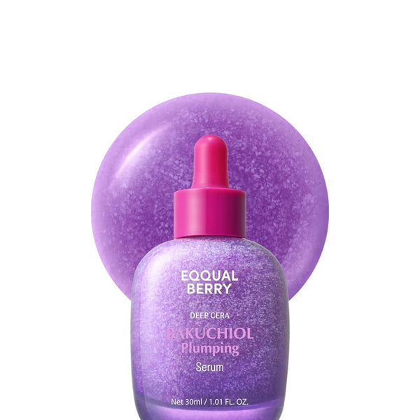 EQQUALBERRY Bakuchiol Plumping Serum 30ml  Natural Anti-Aging & Moisturizer with Niacinamide