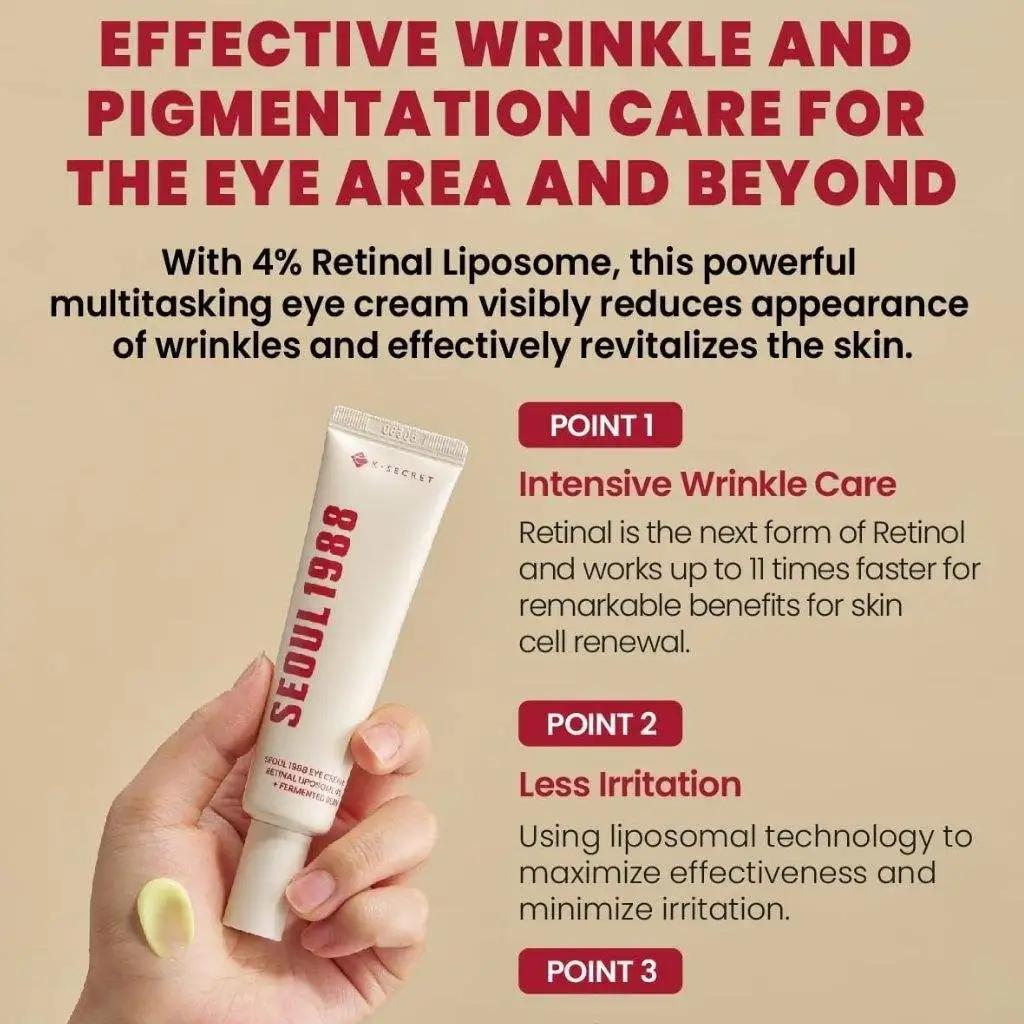 SEOUL 1988 Eye Cream Retinal Liposome 4%+fermented Bean 30ml