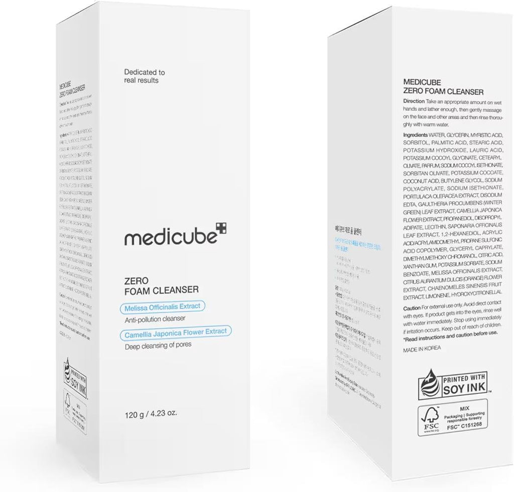 medicube Zero Foam Cleanser for Sensitive Skin - Sebum Control Moisture Balance and Pore Minimization