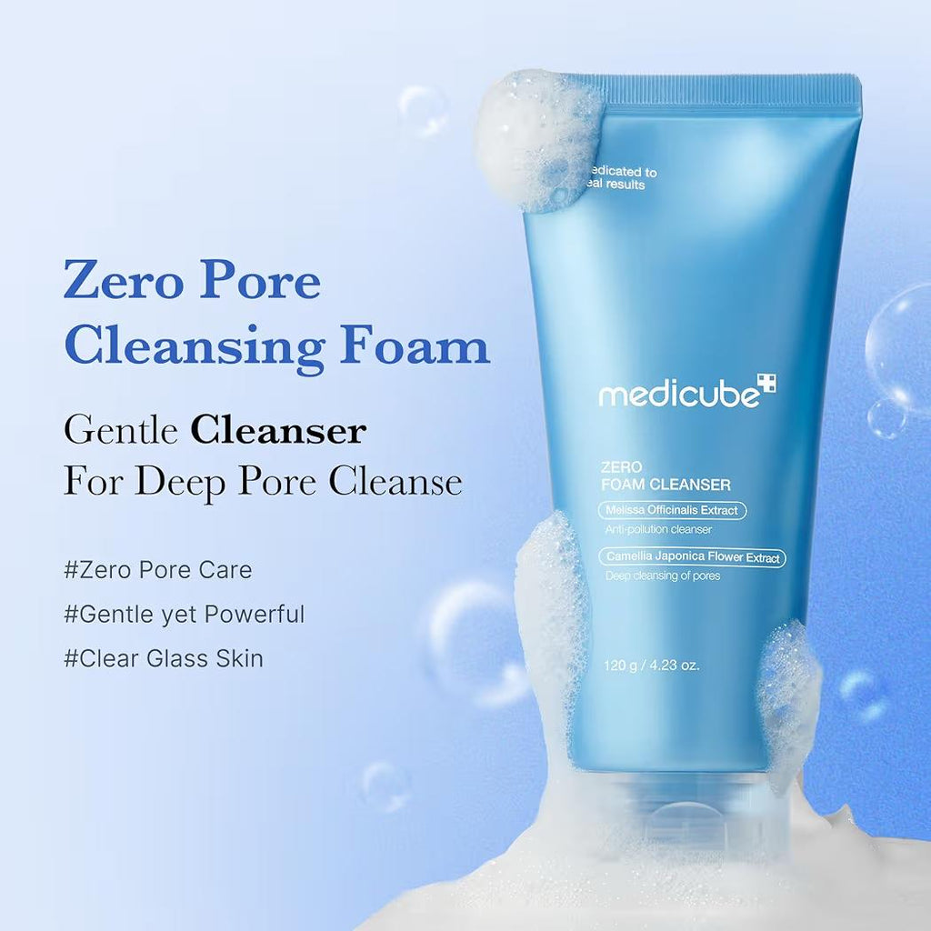 medicube Zero Foam Cleanser for Sensitive Skin - Sebum Control Moisture Balance and Pore Minimization